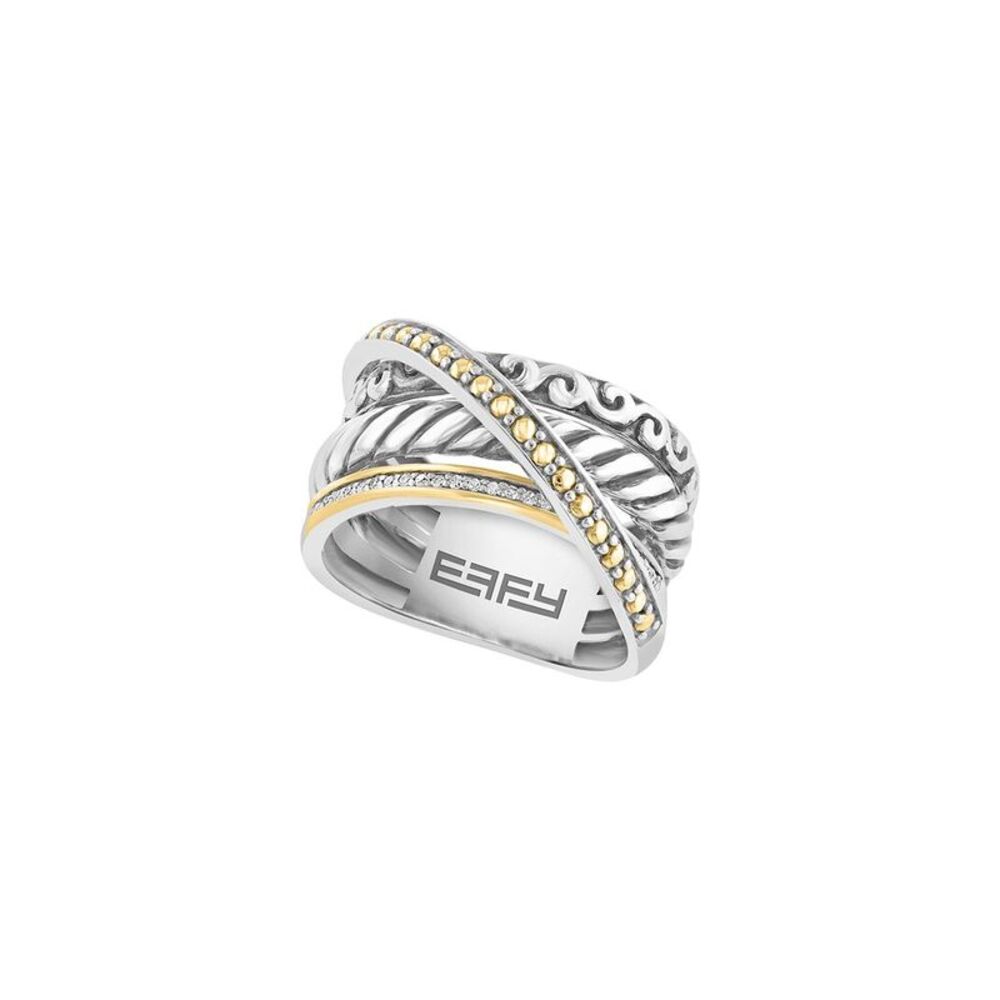 Effy Fine Jewelry Silver 0.09 Ct. Tw. Diamond Ring